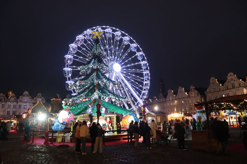 Kerstmarkt noord-Frankrijk reuzenrad