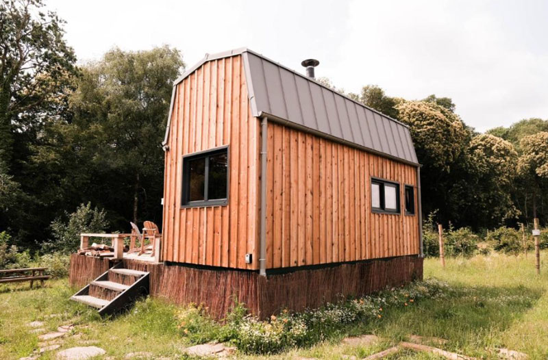 Le Refuge du Maraîcher tiny house tussen de velden van Oise